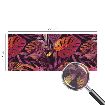 Modern wall mural for living room Exotic leaves