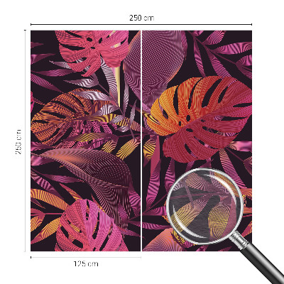 Modern wall mural for living room Exotic leaves