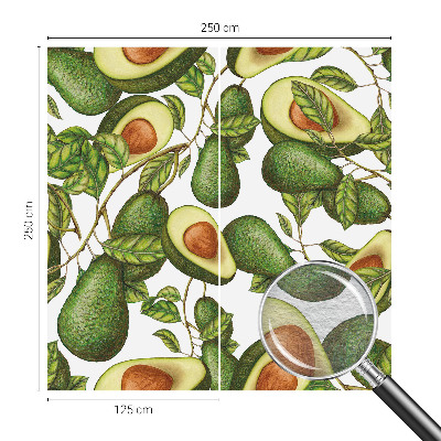 Wall mural for living room Avocado pattern