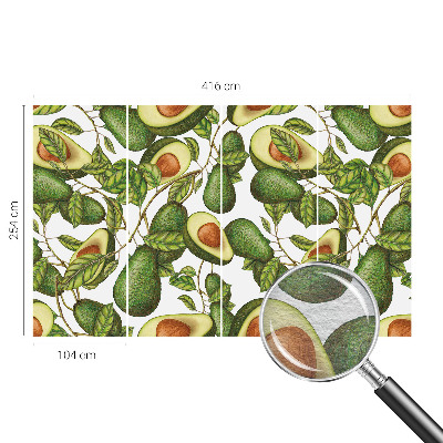 Wall mural for living room Avocado pattern