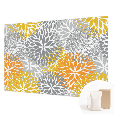 Wallpaper mural for living room with a floral energy design