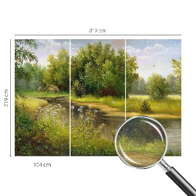 Modern wall mural for living room Rural landscape