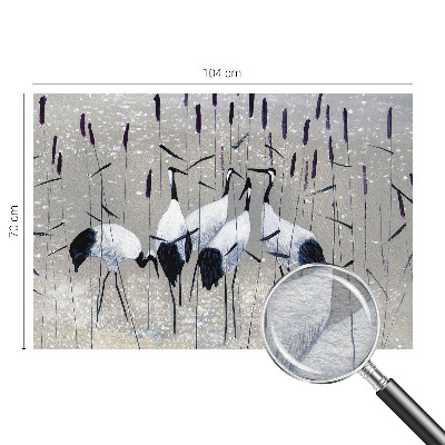 Decorative wall mural for living room Harmonious cranes