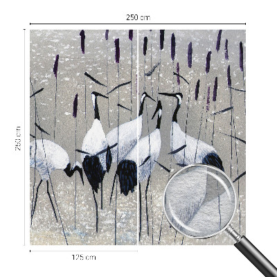 Decorative wall mural for living room Harmonious cranes