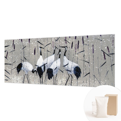 Decorative wall mural for living room Harmonious cranes