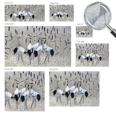 Decorative wall mural for living room Harmonious cranes