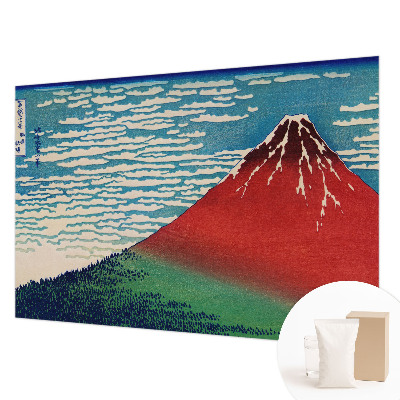 Photo wallpaper with a red mountain design