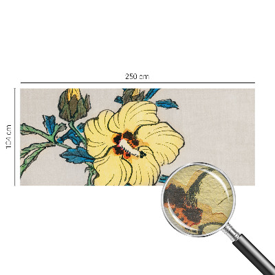 Large wallpaper mural Yellow flower