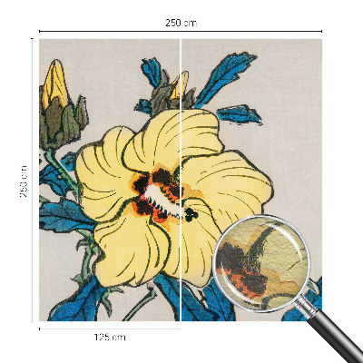 Large wallpaper mural Yellow flower