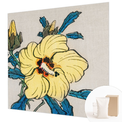 Large wallpaper mural Yellow flower