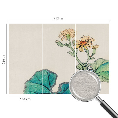 Modern wall mural Flower and leaves