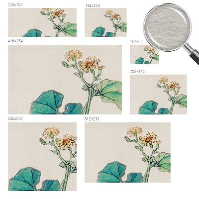 Modern wall mural Flower and leaves
