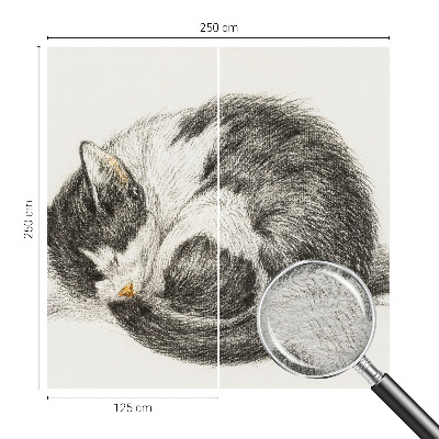 Modern wall mural for bedroom Adorable kitty