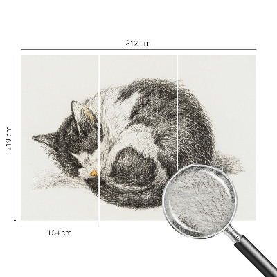 Modern wall mural for bedroom Adorable kitty