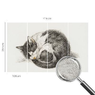 Modern wall mural for bedroom Adorable kitty