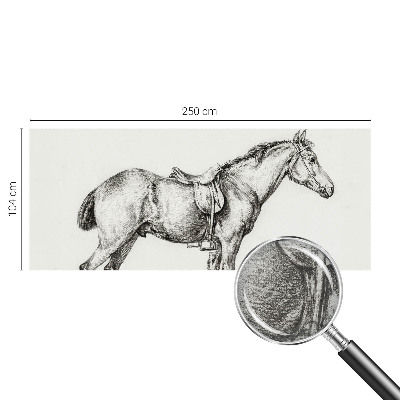 Modern wall mural for living room Sketch of a horse