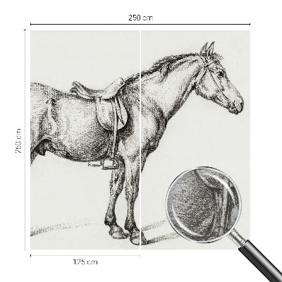 Modern wall mural for living room Sketch of a horse