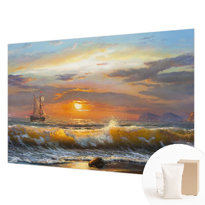 High quality wall mural wallpaper with a panoramic sea view