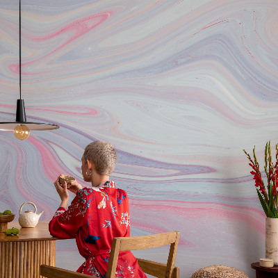 Non-woven photo wallpaper Pastel swirl