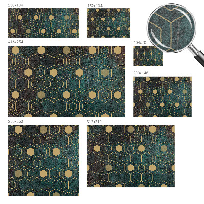 Large wall mural wallpaper Geometric hexagons