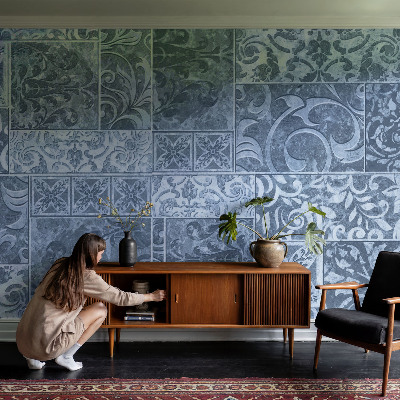 Custom size wall mural Plant ornaments