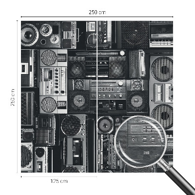 Modern wall mural for bedroom Retro radio