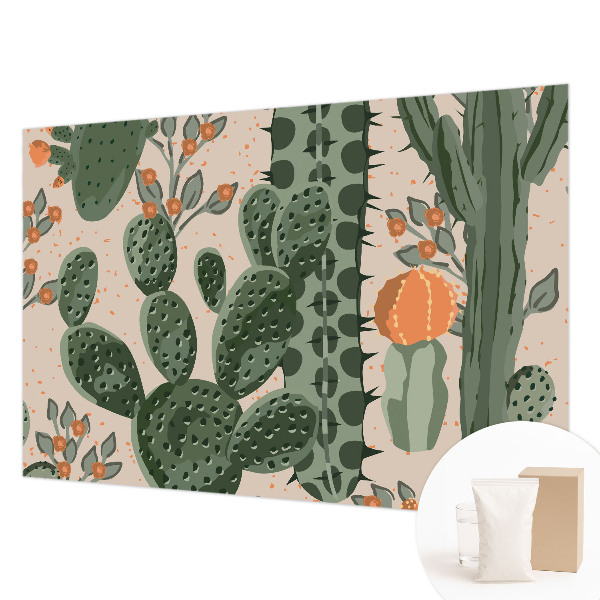 High quality wall mural wallpaper Green cacti