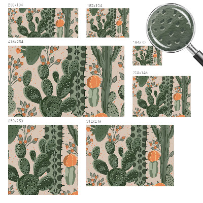 High quality wall mural wallpaper Green cacti