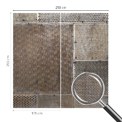 Wall mural for living room Metallic patterns