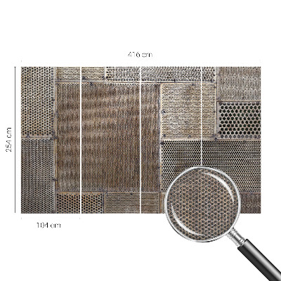 Wall mural for living room Metallic patterns