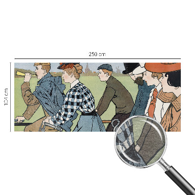 Large wall mural wallpaper Vintage cyclists
