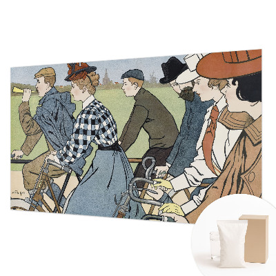 Large wall mural wallpaper Vintage cyclists