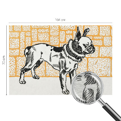 Custom size wall mural Retro dog