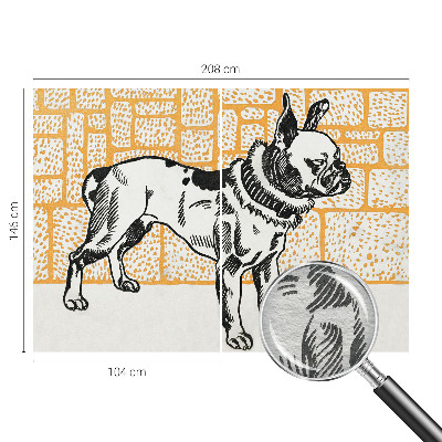Custom size wall mural Retro dog
