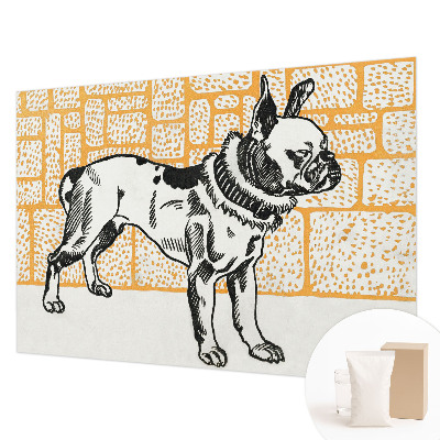 Custom size wall mural Retro dog