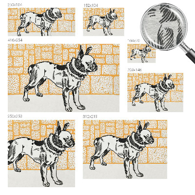 Custom size wall mural Retro dog