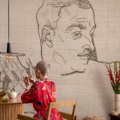 Modern wall mural for living room A distinctive character