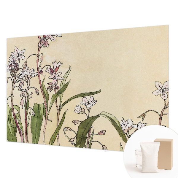 Modern wall mural for bedroom Floral elegance