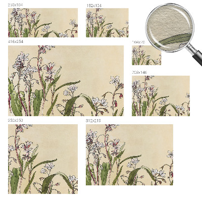 Modern wall mural for bedroom Floral elegance