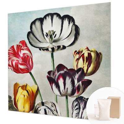 High quality wall mural wallpaper Colorful tulips