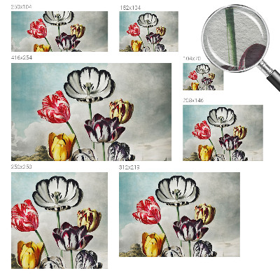High quality wall mural wallpaper Colorful tulips