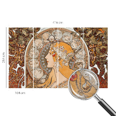 Decorative wall mural for living room Zodiacal elegance