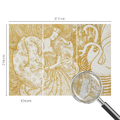 Non-woven wall mural Feminine elegance