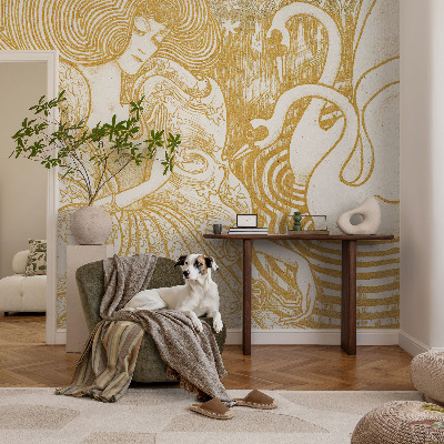 Non-woven wall mural Feminine elegance