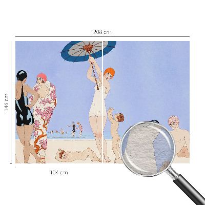 Wall mural for bedroom Retro beach