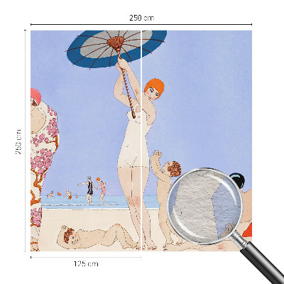 Wall mural for bedroom Retro beach