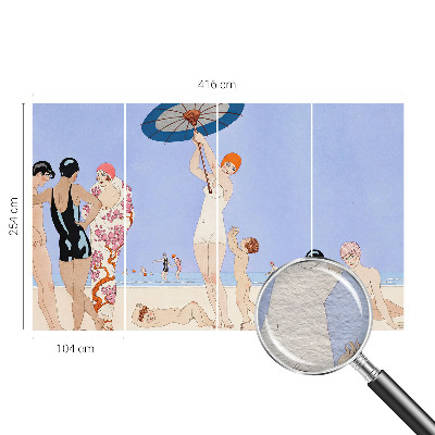 Wall mural for bedroom Retro beach