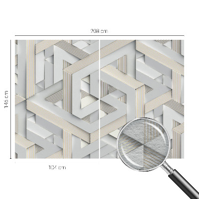 Large wall mural Illusory forms