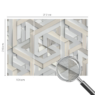Large wall mural Illusory forms