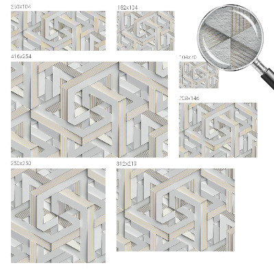 Large wall mural Illusory forms